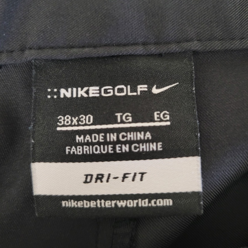 Nike Golf Black Dri Fit Chino Pants 38x30 Fits 40 Performance Athleisure Gorp - Picture 7 of 9